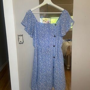 chinese dress ladies Tabitha Wrap Front Midi Dress | Scattered Floral